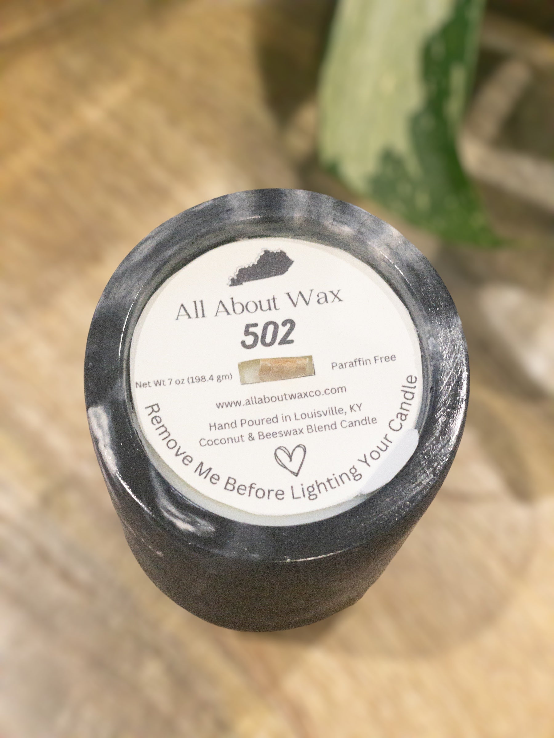 502 (Bourbon, Butterscotch, and Sweet Tobacco), Concrete Candle, Black and White 