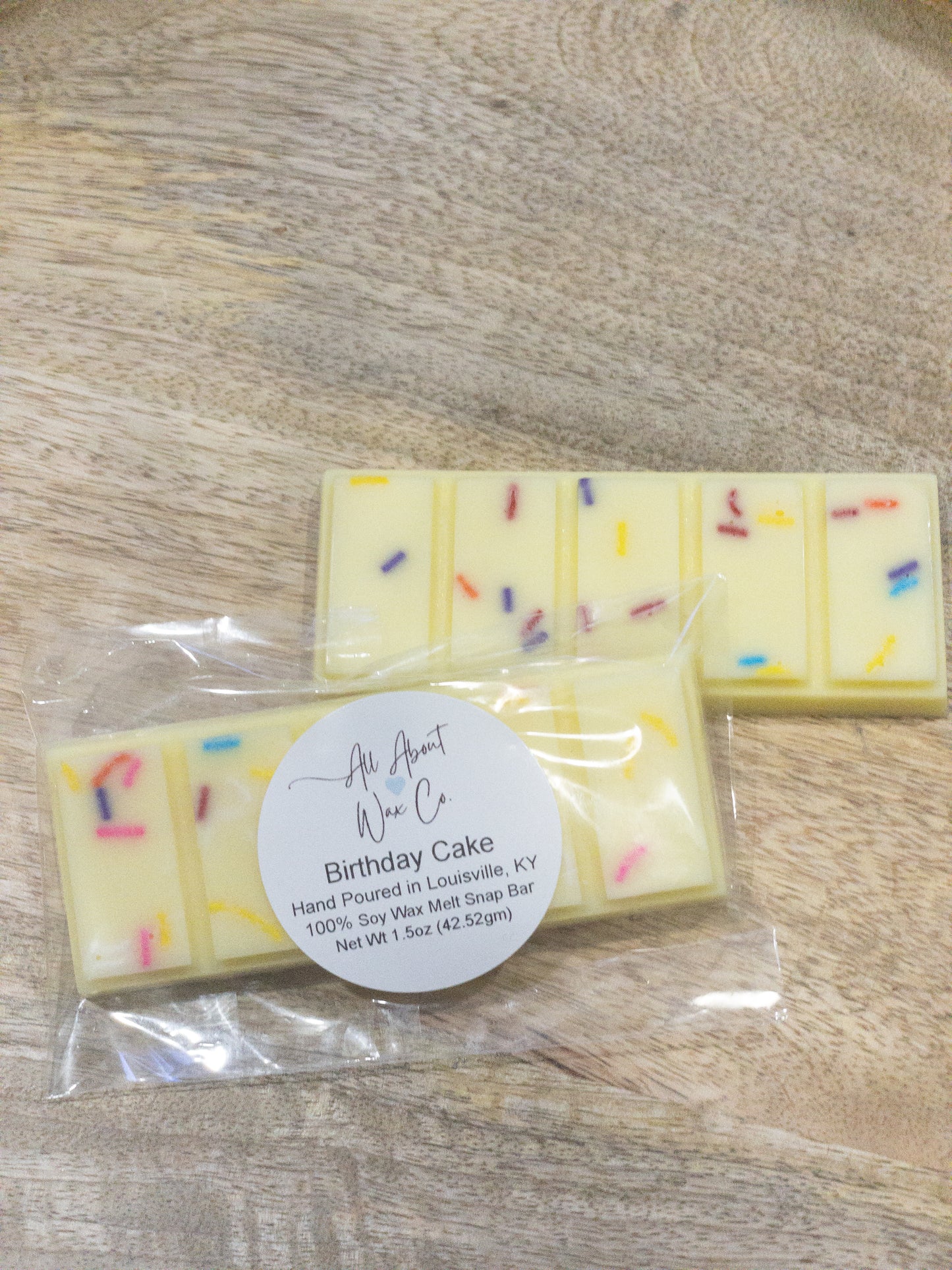 Birthday Cake -  100% Soy Wax Snap Bars - 1.5 Ounces