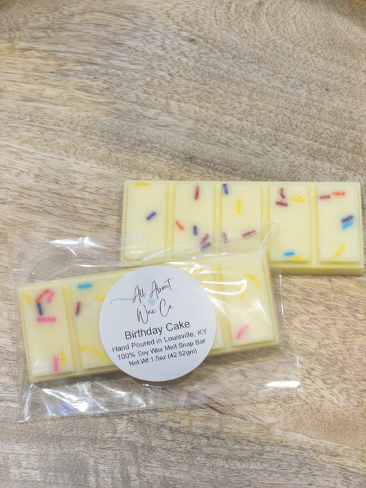 Birthday Cake -  100% Soy Wax Snap Bars - 1.5 Ounces